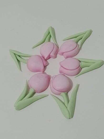 Aplique Tulipa de Biscuit para Lembrancinhas