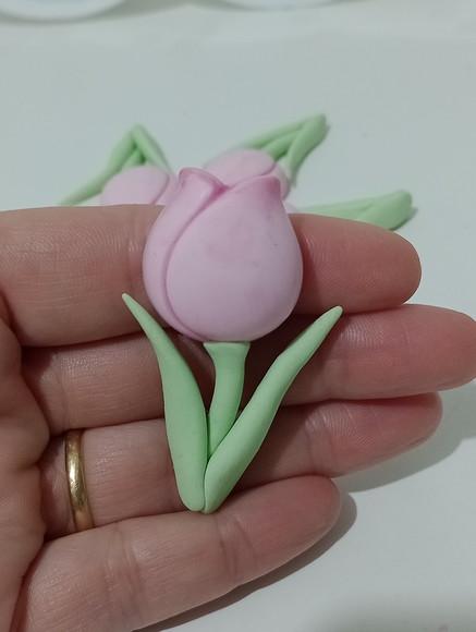 Aplique Tulipa de Biscuit para Lembrancinhas