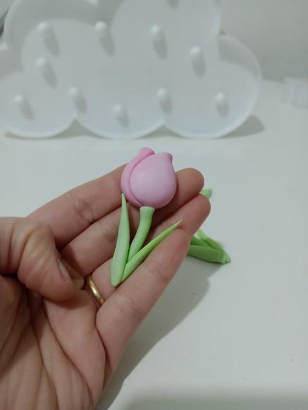 Aplique Tulipa de Biscuit para Lembrancinhas