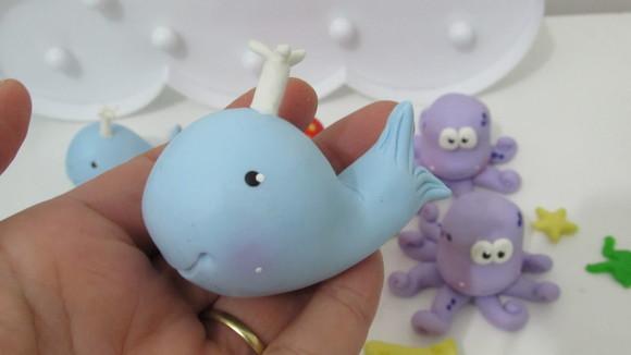Bichinhos Fundo do Mar de Biscuit para Lembrancinhas
