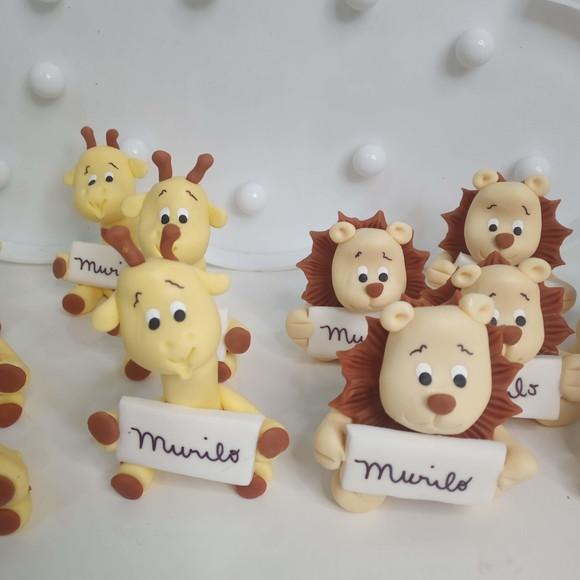 Bichinhos Safari de Biscuit com Nome para Lembrancinhas