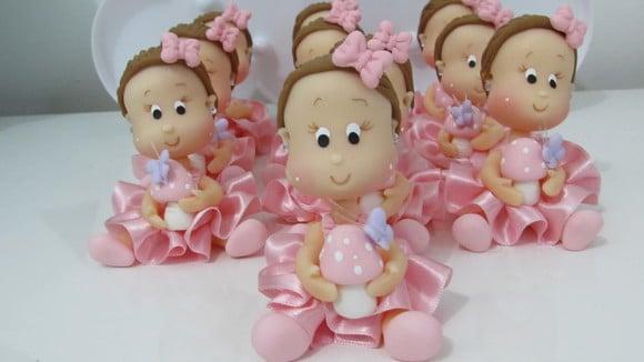 Boneca de Biscuit para Lembrancinhas Festa Jardim Encantado