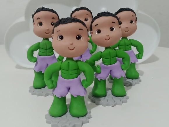 Boneco Hulk Infantil em Biscuit para Lembrancinha