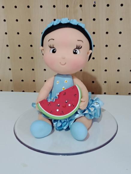 Boneca de Biscuit para Decoração Festa Frutinhas