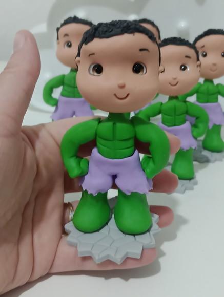 Boneco Hulk Infantil em Biscuit para Lembrancinha