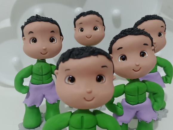 Boneco Hulk Infantil em Biscuit para Lembrancinha