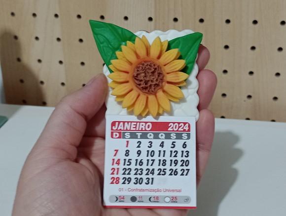 Calendário 202 de Biscuit Girassol