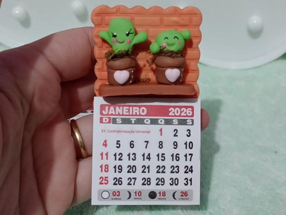 Calendário 2026 Cactos de Biscuit