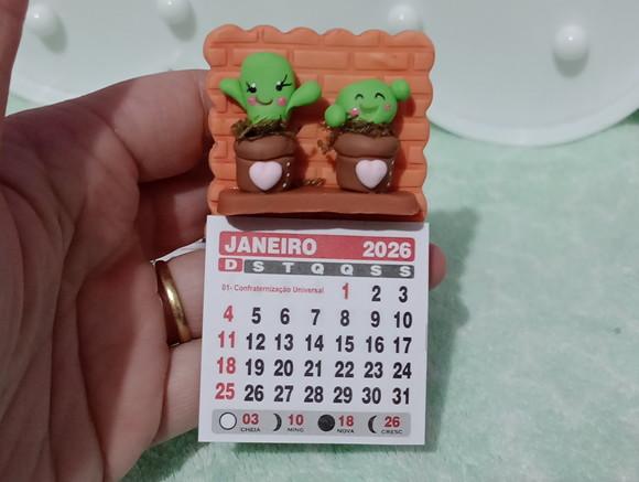 Calendário 2026 Cactos de Biscuit
