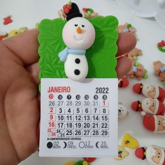 Calendário 2026 com Tema Natalino de Biscuit