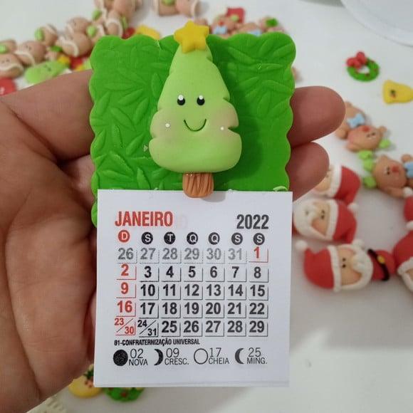 Calendário 2026 com Tema Natalino de Biscuit