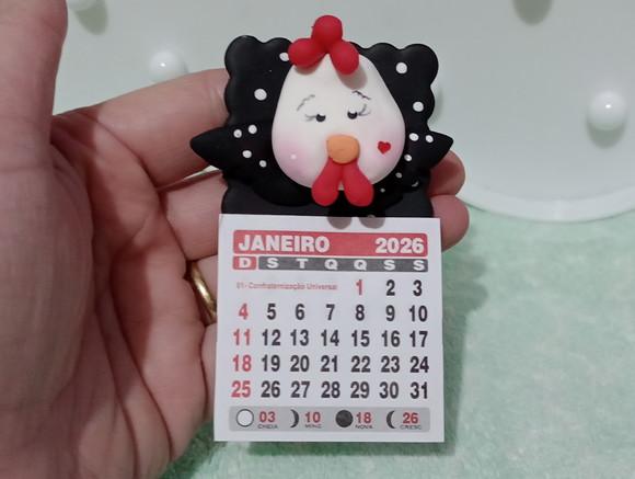 Calendário 2026 Galinha de Biscuit