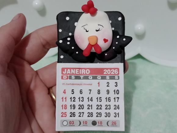 Calendário 2026 Galinha de Biscuit