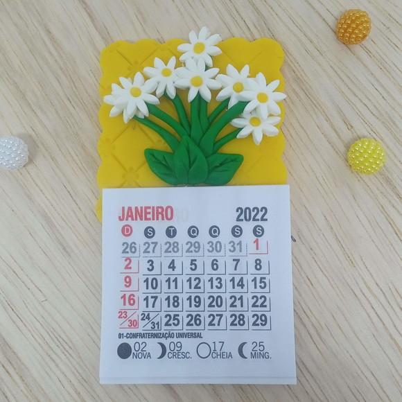 Calendário 2026 Margaridas de Biscuit