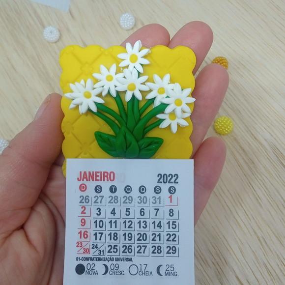 Calendário 2026 Margaridas de Biscuit
