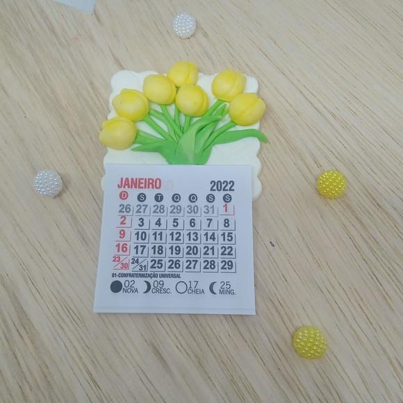 Calendário 2026 Tulipas Amarelas de Biscuit