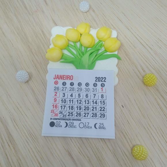Calendário 2026 Tulipas Amarelas de Biscuit