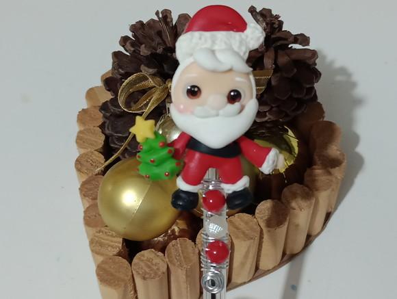 Caneta Decorada de Biscuit Tema de Natal