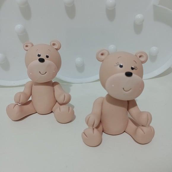 Casal de Ursos de Biscuit para Decorar