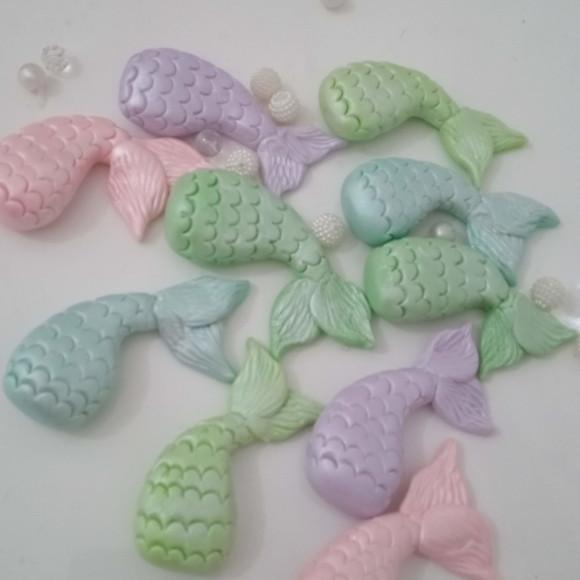 Cauda de Sereia de Biscuit para Lembrancinhas