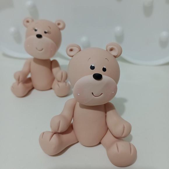 Casal de Ursos de Biscuit para Decorar
