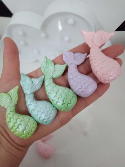 Cauda de Sereia de Biscuit para Lembrancinhas