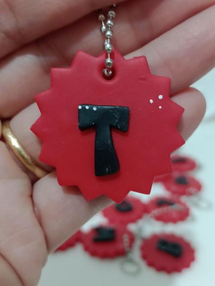 Chaveiro Personalizado com Inicial Lembrancinha Criativa