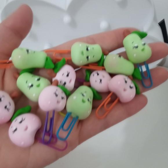 Clips Frutinhas Candy Colors de Biscuit Pacote com Dez