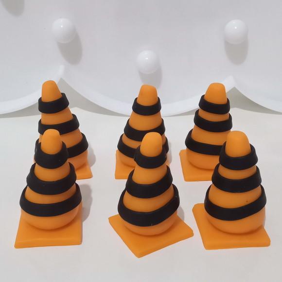 Cone de Biscuit para Lembrancinhas Tema Obra ou Construção