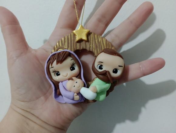 Enfeite de Árvore de Natal Sagrada Família