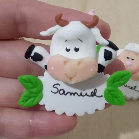 Fazendinha com Nome de Biscuit com Ímã