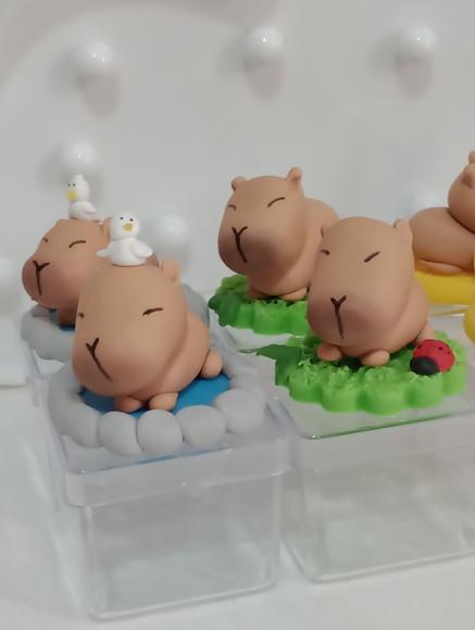 Lembrancinha Capivara de Biscuit Caixinha Acrílica