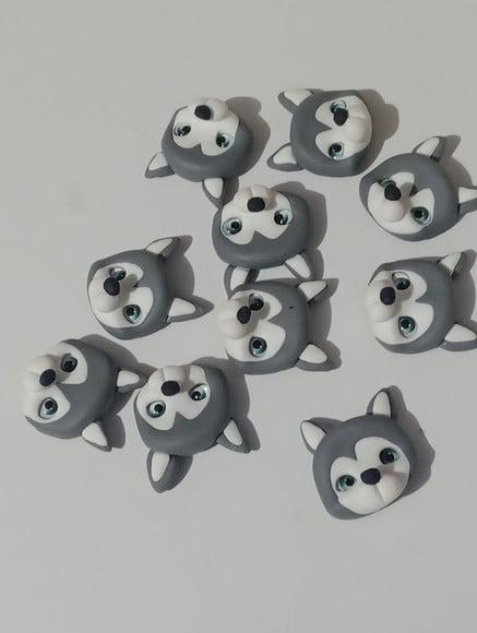 Lembrancinha Carinha de Cachorrinho de Biscuit com Ímã