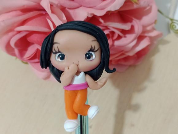 Lembrancinha Caneta Decorada com Biscuit para Festa Adulto