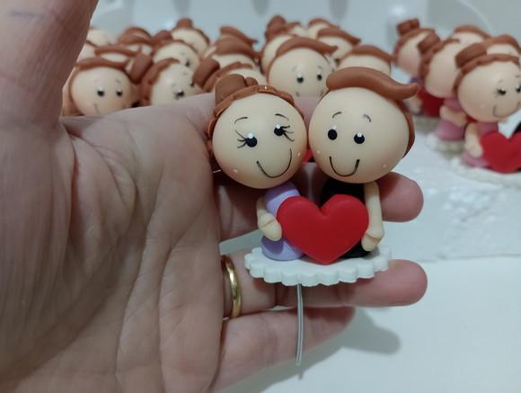 Lembrancinha Casal de Biscuit Enfete de Cuia