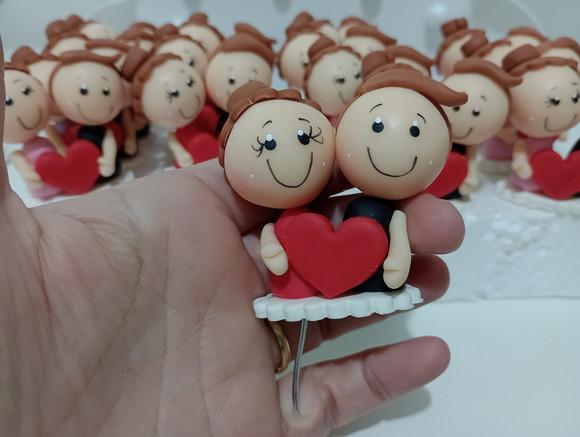 Lembrancinha Casal de Biscuit Enfete de Cuia