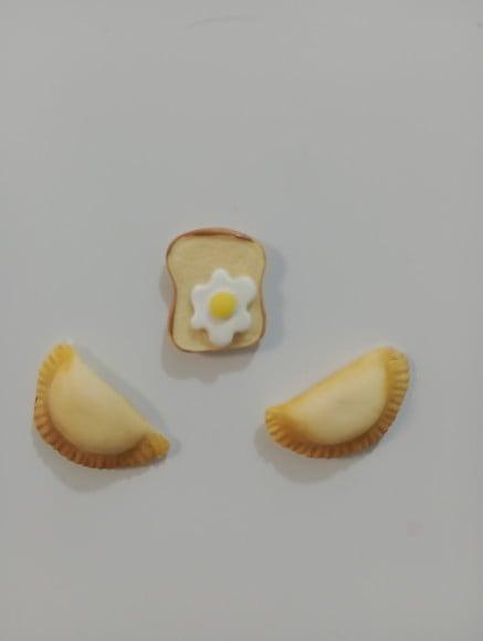 Lembrancinha Chá de Cozinha Ímã de Geladeira Pão com Ovo