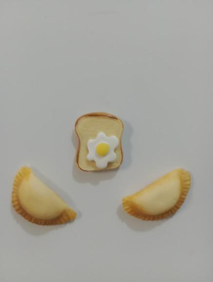 Lembrancinha Chá de Cozinha Ímã de Geladeira Pão com Ovo