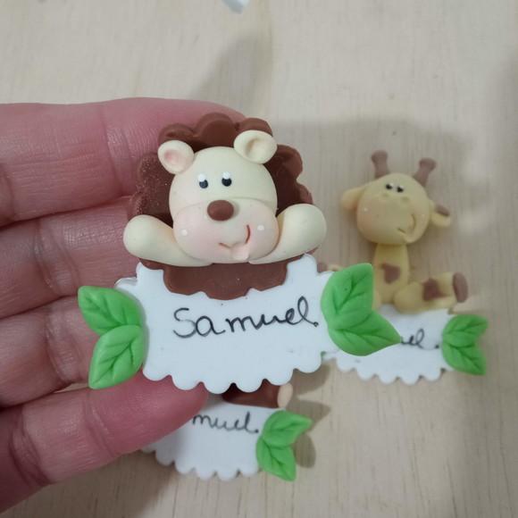 Lembrancinha de Maternidade Ímã Safari de Biscuit