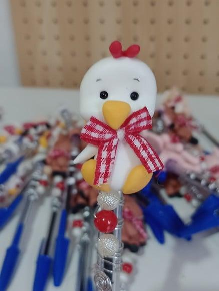 Lembrancinha Fazendinha Caneta Decorada de Biscuit
