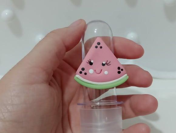 Lembrancinha Mini Tubete com Melancia de Biscuit com Dez