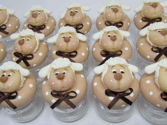 Lembrancinha Ovelha Mini Potinhos