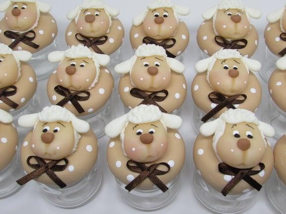Lembrancinha Ovelha Mini Potinhos