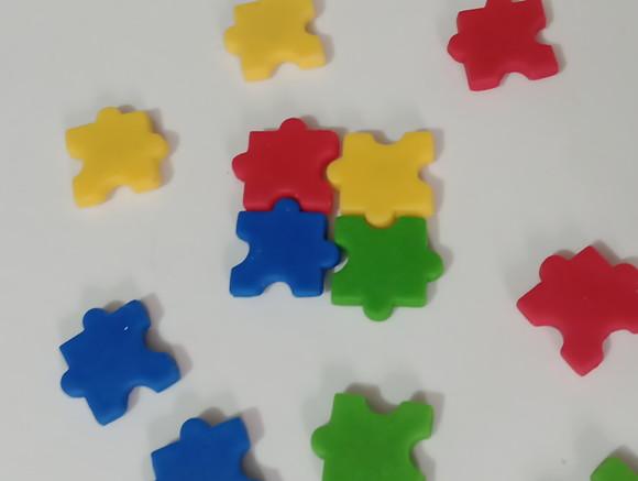Lembrancinha Símbolo do Autismo Ímã Biscuit Peças Separadas