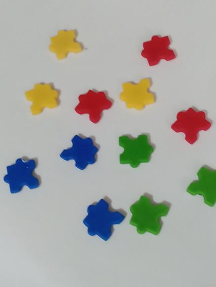 Lembrancinha Símbolo do Autismo Ímã Biscuit Peças Separadas