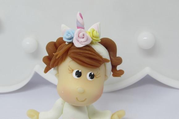 Lembrancinha Unicórnio Menina de Biscuit