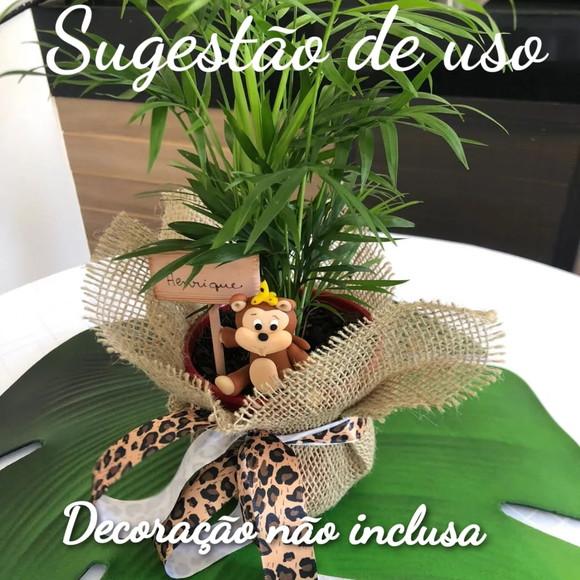 Macaco de Biscuit com Plaquinha com Nome para Lembrancinhas