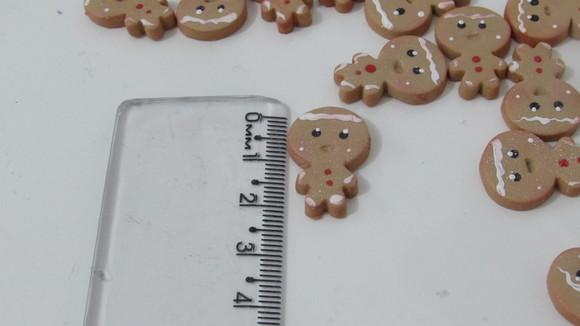 Mini Aplique de Natal Biscoito Ginger de Biscuit Vinte Peças