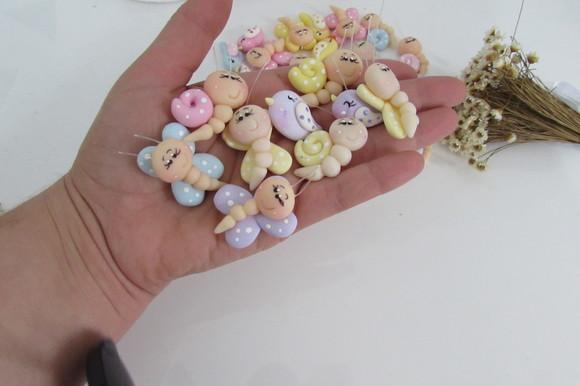 Mini Aplique Jardim de Biscuit com Dez Peças