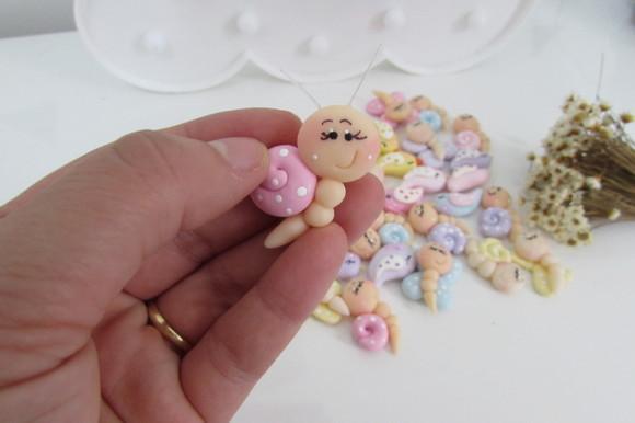 Mini Aplique Jardim de Biscuit com Dez Peças